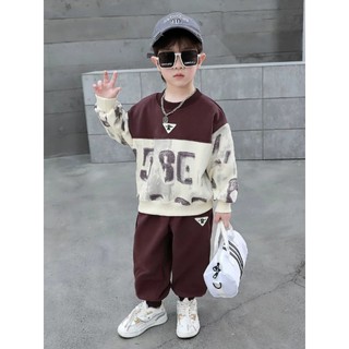 Bộ quần áo thu đông bé trai 14-45kg.Đồ bộ dài tay cho bé trai mẫu TAM GIÁC.Bộ nỉ đông cho bé trai. D23