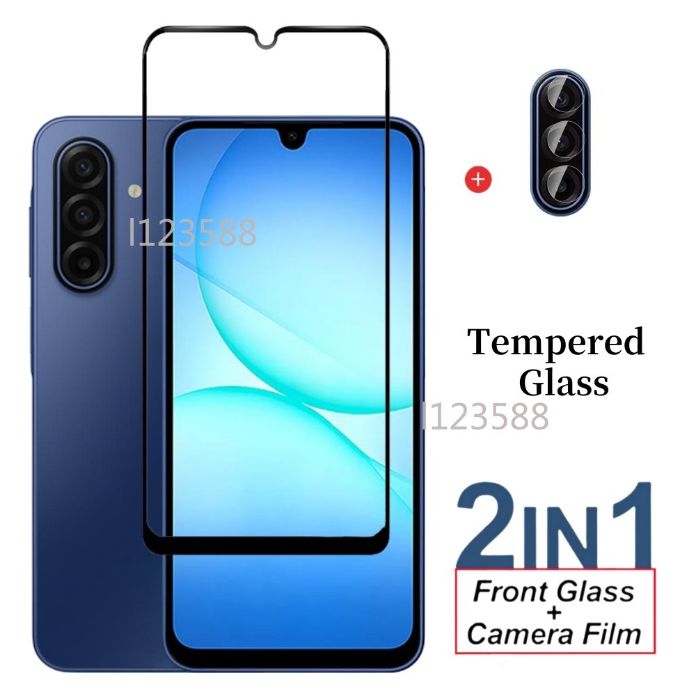 Dành Cho SamsungA17 2 Trong 1 Kính Cường Lực Bảo Vệ Màn Hình Cho Samsung Galaxy A07 A17 5G 4G LTE 2025 Phim Cường Lực HD Phim Bảo Vệ Điện Thoại Ống Kính