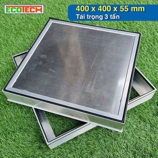 Nắp bể ngầm hố ga âm sàn ECOTECH nhôm cao cấp - Chịu tải 3 tấn, gioăng kép kín nước ngăn mùi 100%