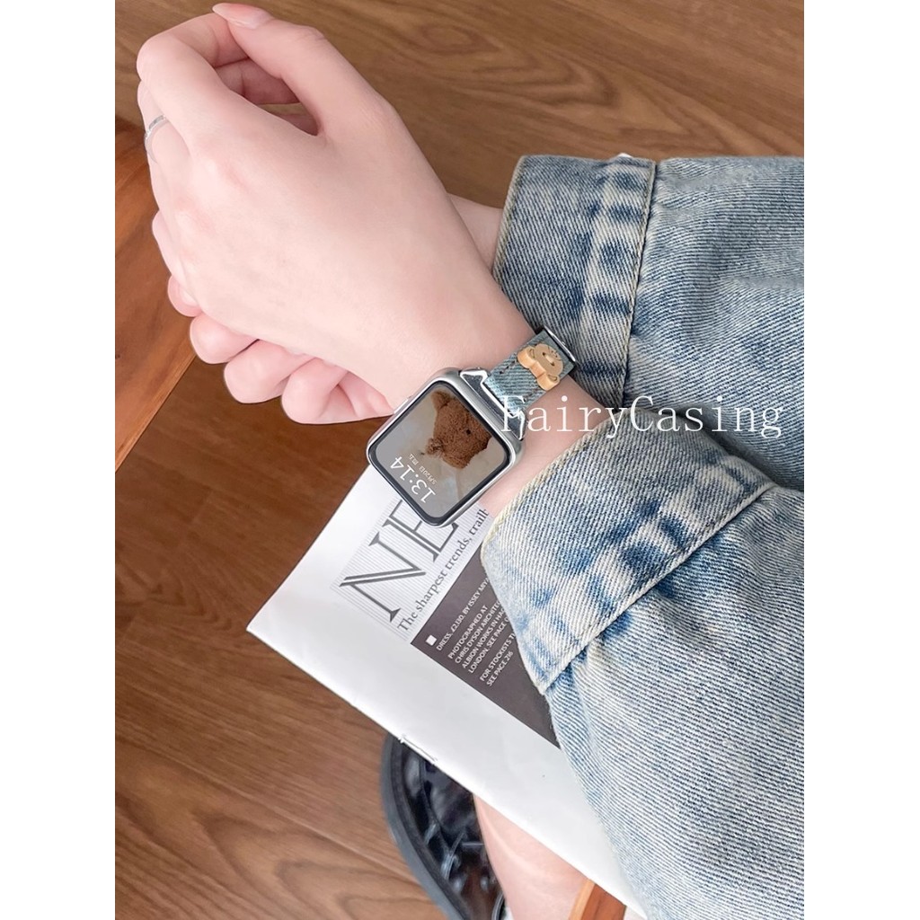 Dây Đeo Denim Cho Xiao Mi Band 10 Pro 9Pro Dây Đeo Tay Cho Mi Band 8 Pro Cowboy Watchband Cho Redmi Watch 5 4 Accessorie