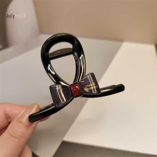 JULYHOT Hàn Quốc Tương Phản Nơ Trung Bình Kẹp Thời Trang Dập Nóng Chữ Nửa Tóc Buộc Tóc Kẹp Massivedeals