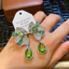 Bông tai thanh lịch Zircon sang trọng tinh tế thời trang Hàn Quốc Bán buôn