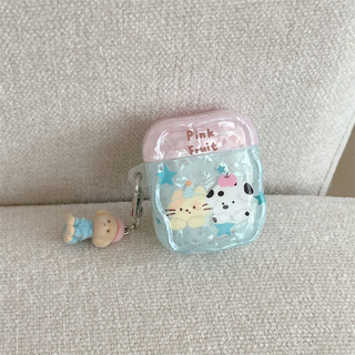 Beimu Cat Puppy cho AirPods 1 / 2 3 Pro Pro2 Pro3 Airpod4 Bộ tai nghe Vỏ bảo vệ Bluetooth không dây AirPods pro2 Pro3 3 4 Vỏ bảo vệ tai nghe