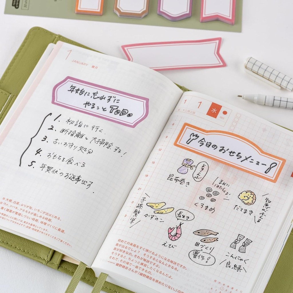 Hobonichi Techo TSUKI no IRO/Sticky Notes Notebook AccessoriesㅤDirect From Japan