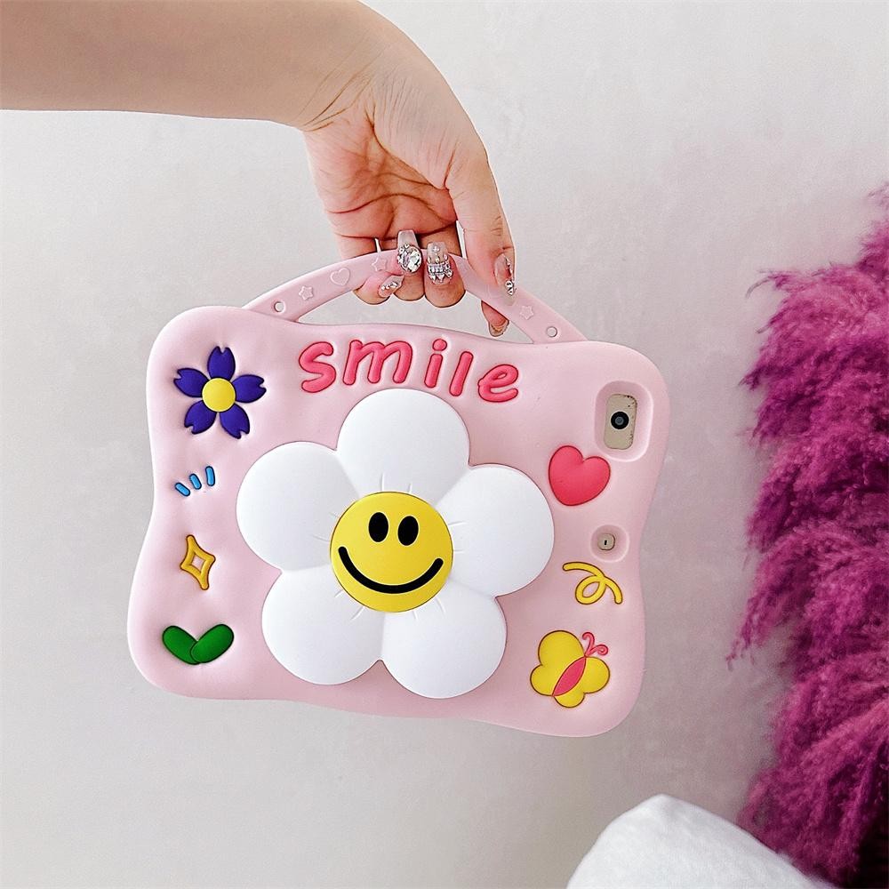 Ốp Lưng Tương Thích Cho Honor Pad X9 11.5inch 2023 2024 Màu Hồng Hoạt Hình Dễ Thương Trẻ Em Silicon Chống Sốc Hoa Mềm Vỏ Máy Tính Bảng Dây Đeo Bao