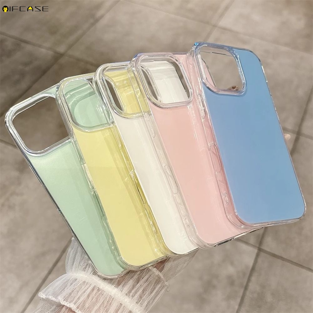 Ốp Lưng Hàn Quốc Cho Redmi Note 14 13 12 11 Pro Plus 12 Turbo 9 9T Turbo 4 3 A5 A4 A3 Pro A2 A1 Vỏ Điện Thoại Màu Trơn Đơn Giản Trắng Vàng Hồng Vỏ Cứng Ốp Lưng