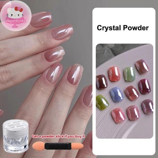 Moonlights 1g Gương Mạ Pha Lê Móng Tay Nghệ Thuật Độ Bóng Cao Trong Suốt Ánh Trăng Trắng Aurora Móng Tay Trang Trí Móng Tay Salon EN