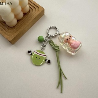 Misa Túi Thời Trang Quyến Rũ Q Phiên Bản Hoạt Hình Bóng Bàn Cầu Lông Bóng Đá Móc Khóa Túi Xách Mặt Dây Chuyền Sáng Tạo Ba Lô Trang Trí Quà Tặng