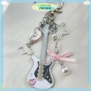 ZMONH Y2K Đàn Guitar Nam Nữ Thoáng Mát Pentagram Nơ Mặt Dây Chuyền Thời Trang Rock Punk Túi Phụ Kiện Quà Tặng