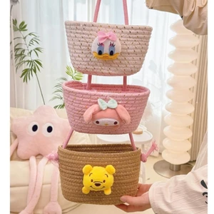💦Giỏ Treo Treo Tường Lưu Trữ Ký Túc Xá Hoạt Hình Sáng Tạo Phòng Mỹ Phẩm Hộ Gia Đình Treo Tường 5FSH
