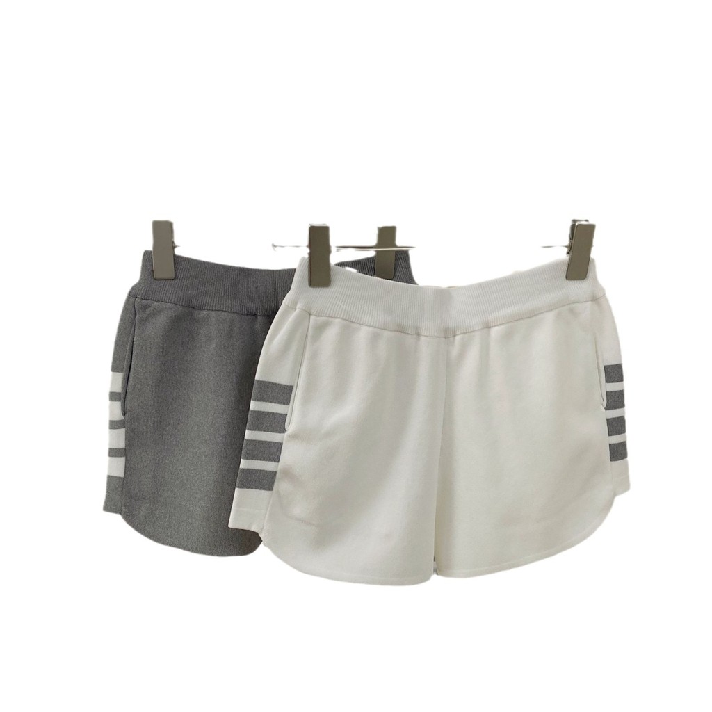 thombrowne 8969Side Stripe Shorts Spring Summer College Style Four-Stripe Ice Silk Hot Pants Women's Summer Wear