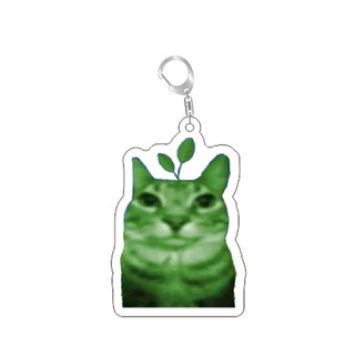 Zip Zap Alien Cat Funny Meme Keychain  Green Alien Cute Cats Key Ring Game Accessories  Bags Backpack