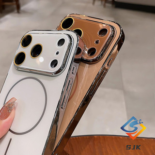 Mới 17 Series Matte Họa Tiết Từ Tính AG Ốp Lưng Điện Thoại IPhone 17 Pro Max Air 12 13 14 15 16 Pro Max Vỏ Cứng Mạ Bảo Vệ Ống Kính