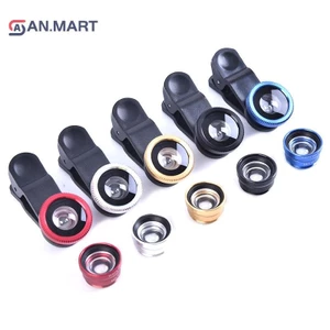 Bigdealssuper 3In1 Điện thoại di động Mắt cá + Góc rộng + Ống kính máy ảnh Macro cho điện thoại di động đa năng siêu