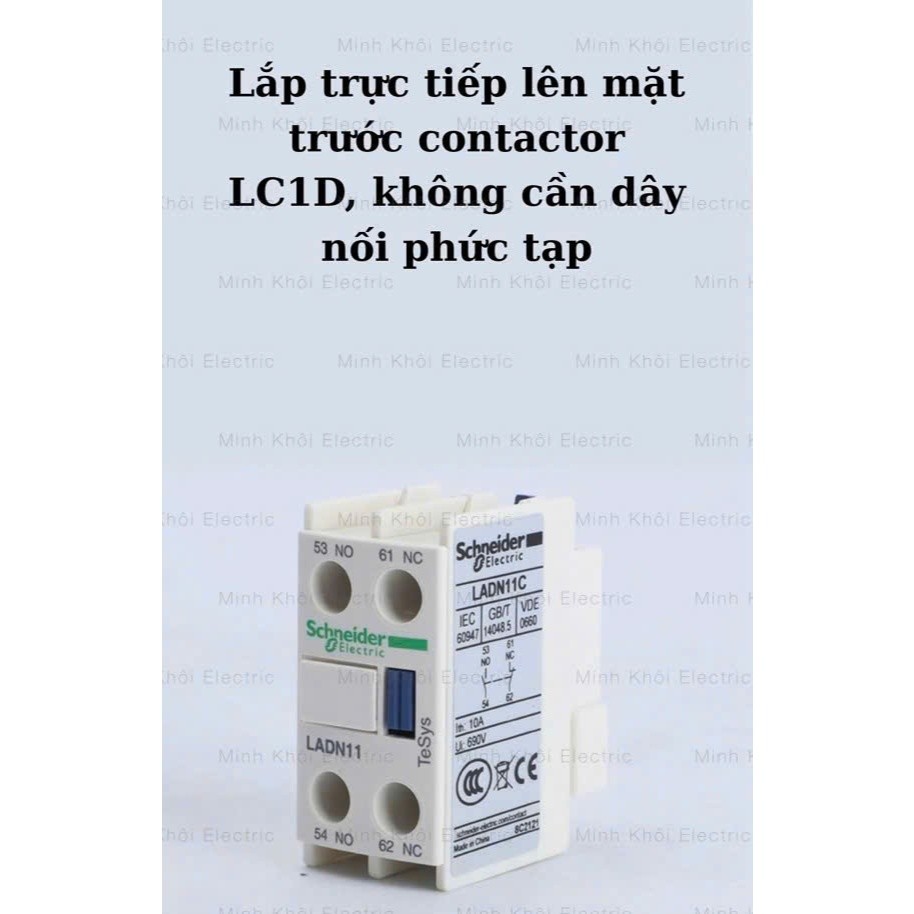 Tiếp điểm phụ Schneider LADN11, LADN22,phụ kiện contactor,module tiếp điểm schneider, ladn schneider, tiếp điểm phụ 1no1