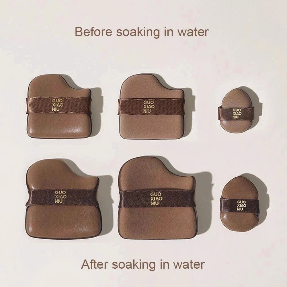 Set 6 bông mút Guoxiaoniu chocolate bông phấn trang điểm đa năng dùng ướt và khô
