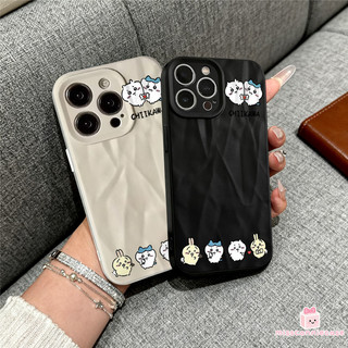 Ốp Lưng Cho IPhone 7Plus 15 12 14 11 16 17 13 Pro Max XR X XS Max 15 7 16 8 14 Plus SE Cặp Đôi Hoạt Hình Chii Kawa Sang Trọng Nếp Nhăn Không Đều Matte Soft Cover
