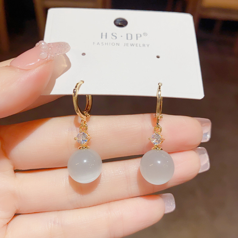 Bông tai kim cương mắt mèo vàng 18K - Trang sức nữ cao cấp