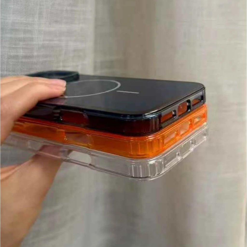 Ốp điện thoại sạc không dây trong suốt cho IPhone 17 Pro Max 17 Pro Vỏ bảo vệ chống sốc