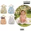 Bộ đồ dây đeo FANSIN, Bộ dây thắt lưng co giãn in hoa cho bé gái Bộ quần short đeo chéo trẻ em, Dây đeo vai không tay thời trang Dây đeo vai có họa tiết bề mặt Váy ghi lê hàng ngày