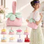 Túi đeo chéo hoa CQCJ, Túi xách Mini chấm bi hình hoa Tulip, Túi đeo vai hoa nhẹ đa năng thời trang đơn giản Túi Tote đi lại