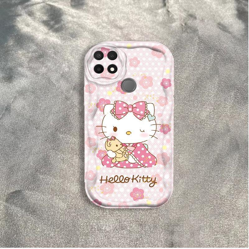Ốp Silicon Hoạt Hình Cho OPPO A15 A15S A35 3D Bé Gái Mềm Ốp lưng TPU Kitty Sinh Viên Chống Sốc Ốp Lưng