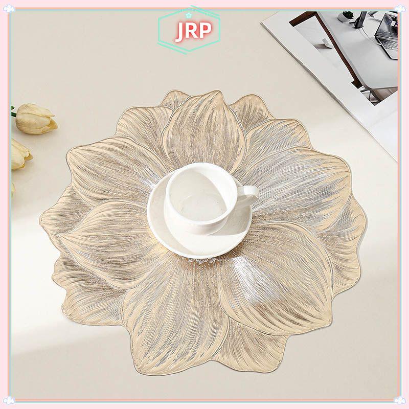JRP 1 Cái Hình Sen Chịu Nhiệt Và Có Thể Giặt Hoa Placemat Trang Trí Nhiệt Bàn Đế Lót Ly JRP