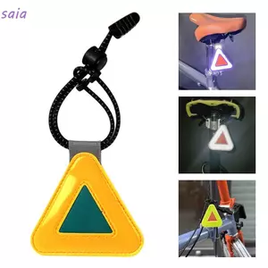 SAIA 1 Kẹp An Toàn, Có Móc Lò Xo Dây Đàn Hồi Phản Quang Tam Giác Ký, Thẻ Treo Cảnh Báo An Toàn Bằng Nhựa Bền Cho Ba Lô Túi Đi Học Trẻ Em