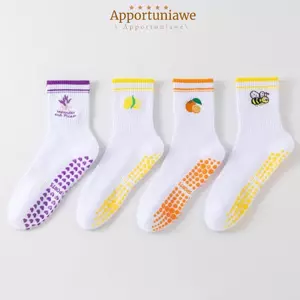 Tất Pilates IAPPORTUNIA, Tất tập Yoga thấm mồ hôi đường phố Harajuku, Tất ống giữa Cotton thoáng khí