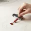 SSVN Cinnabar Lotus Car Móc khóa tự nhiên Luy Phong cách Trung Quốc Mặt dây chuyền Dây chuyền điện thoại cho túi đựng chìa khóa.