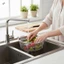 Giỏ thoát nước nhà bếp bằng thép không gỉ Bộ lọc tam giác để giặt rau củ và nước thoát nước