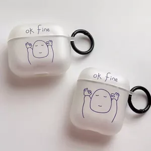 Hộp đựng tai nghe minh họa nghệ thuật có sẵn Thích hợp cho Airpodspro thế hệ thứ 3 cá tính vui nhộn sáng tạo Thích hợp cho vỏ bảo vệ AirPods4 Bao gồm tất cả chống @ -