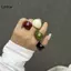 LUImo Ins Phong Cách Vintage Không Đều Trong Suốt Màu Nhựa Nhẫn Xu Hướng Mới Boho Hình Học Ngón Tay Nhẫn Thẩm Mỹ Phụ Kiện Trang Sức SBS