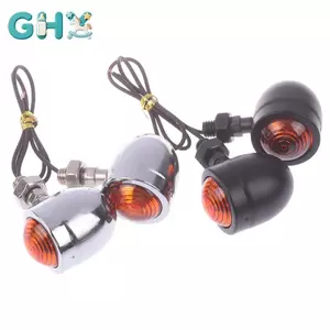 GHX 2 Chiếc Retro Xe Máy Biến Tín Hiệu Xe Máy Phụ Kiện Đa Năng 12V Dây Đơn Biến Tín Hiệu Đèn Cho Cafe Racer VN