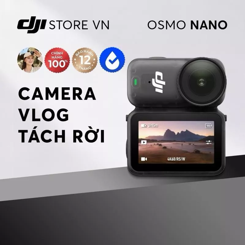 Camera Hành Động DJI Osmo Nano Siêu Nhẹ, Màn Hình OLED, Quay Video Lên Đến 4K/60fps