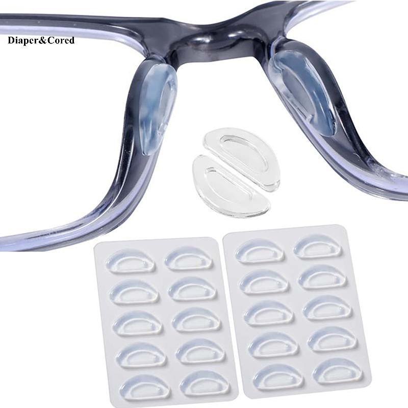 DIAPER & CORED 5 Cặp Miếng Đệm Mũi Silicon Mềm Chống Trơn Trượt Cho Kính Mắt / Kính Mát Khung Nhựa YTH