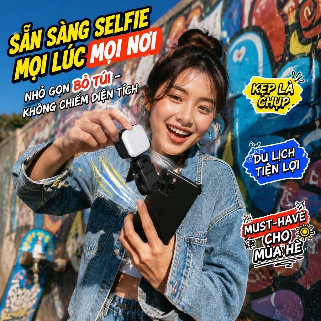🔥Sạc USB đèn chụp ảnh / Đèn làm đẹp tích điện / Đèn selfie có kẹp điện thoại LED / Mini RGB vòng tay đèn livestream