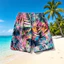Quần short đi biển thoải mái in hoa 3D phong cách Hawaii Unisex nhanh khô