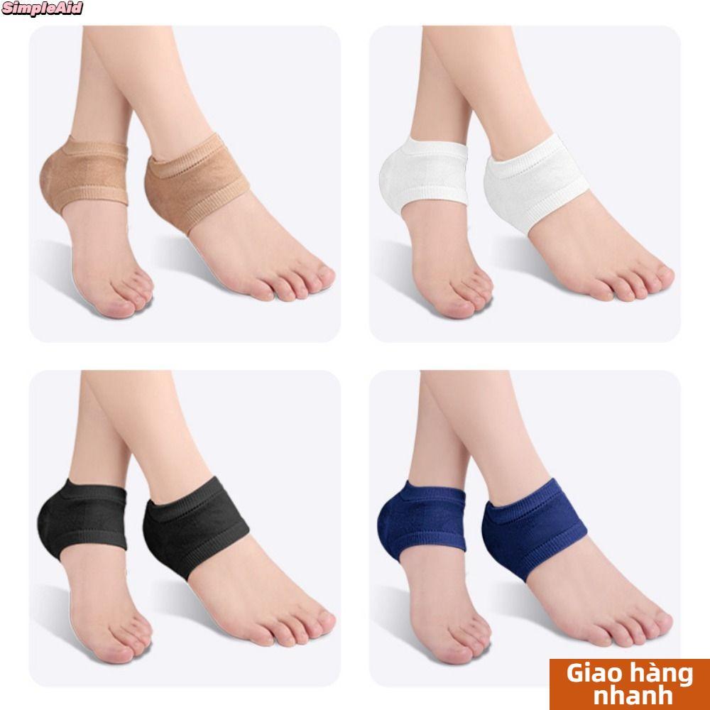 Vỏ bảo vệ gót chân SIMPLEAID, Tất gót chân chống nứt dưỡng ẩm Plantar Fasciitis, Silicone Polyester Skin Repair Shoe Pads Chăm sóc bàn chân
