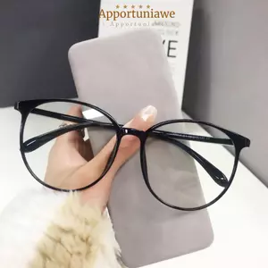 IAPPORTUNIA Kính gọng Tròn Lớn, Kính Chống Ánh Sáng Xanh Retro Matte, Kính Mắt Nam Nữ Thời Trang Kính Khung Lớn Kính Máy Tính Kính