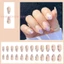 Móng tay giả hạnh nhân ngắn C316 với thiết kế hoa mùa xuân 24 chiếc