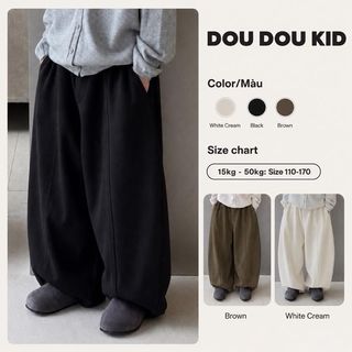 Quần Kaki Dài Cho Bé Trai Màu Đen Kích Thước 110-170cm Phù Hợp Cho Trẻ 15kg - 50kg