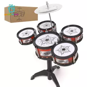 Trẻ em Bộ gõ trống Đồ chơi giáo dục Trống Jazz Acoustic Bộ thực hành đầy đủ để học tập và chơi tại nhà