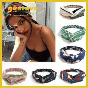 GUSTAVA Bohemian Hairbands Phụ kiện tóc Turban Cross Knot Girls Hair Bands