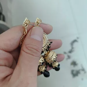 Bông tai tua rua pha lê tròn đính kim cương sang trọng nhẹ Phong cách cung điện Bông tai khí chất cổ điển Bông tai thời trung cổ nữ tháng sáu 20 lô hàng 6.17