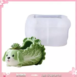 YOI Bắp Cải Chó Chậu Hoa Khuôn Sáng Tạo Handmade mọng Nước Trồng Khuôn Silicon