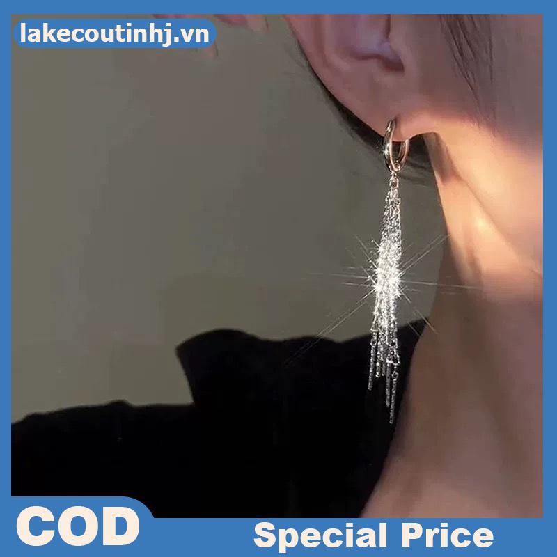 Lu 1 Cặp Kim Loại Phóng Đại Kéo Dài Bông Tai Thả Cho Nữ Bé Gái Thời Trang Tinh Tế Tòn Ten Bông Tai Phụ Kiện Trang Sức Quà Tặng tinhj