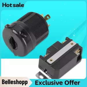 Belleshopp Belleshopp NEMA L6-30P Khóa nam và Bộ ổ cắm nữ L6-30R Đầu nối 3 chân điện hạng nặng 30A 250V với cơ chế an toàn để sử dụng trong công nghiệp