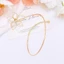 Flgo Vòng tay hoa tone vàng thiết kế mở dây, lắc tay hợp kim đơn, phụ kiện trang sức với trung tâm trong suốt