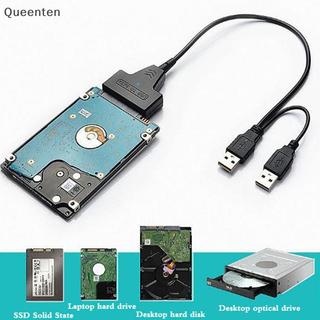 Queenten SATA Cáp Cho Laptop SSD 2.5 Inch Để Bàn HDD Bên Ngoài Ổ Cứng USB 2.0 Adapter Có Cổng Nguồn Cho Hệ Điều Hành, Cho Windwos QT